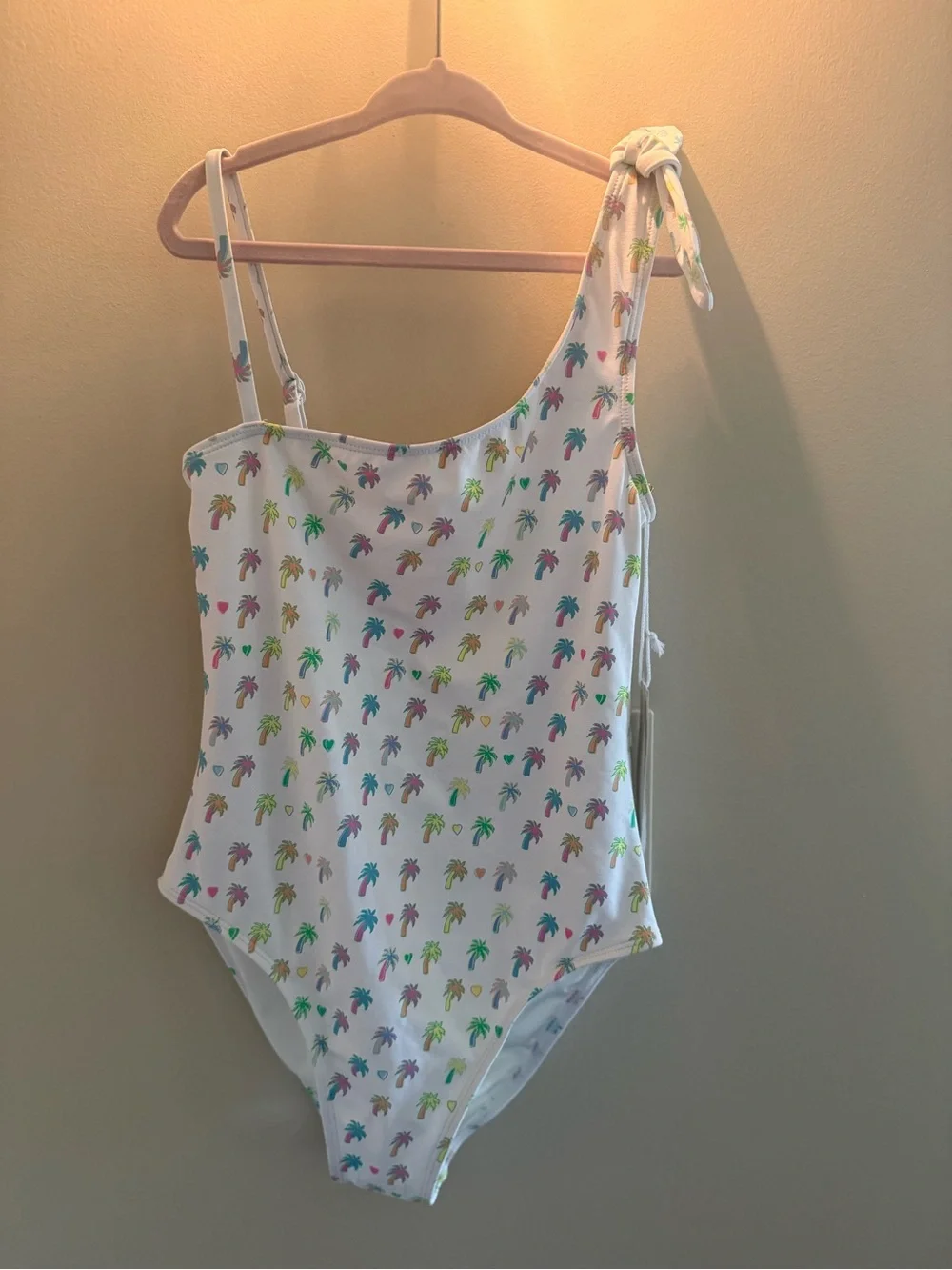 Stoney Clover for Roller Rabbit White One-Piece Swimsuit with Palm Print